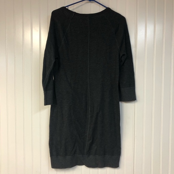 Andrea Jovine Lightweight Sweater Dress Large Gray Pullover Crewneck - Picture 4 of 4